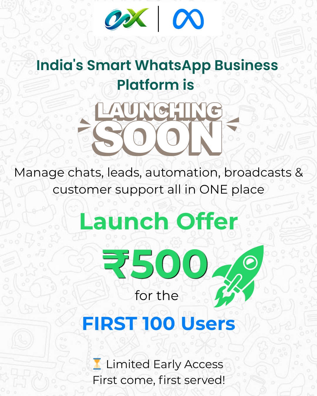Techwhizzc - Digital marketing agency Facebook ad: India’s Smart WhatsApp Business Platform is Here