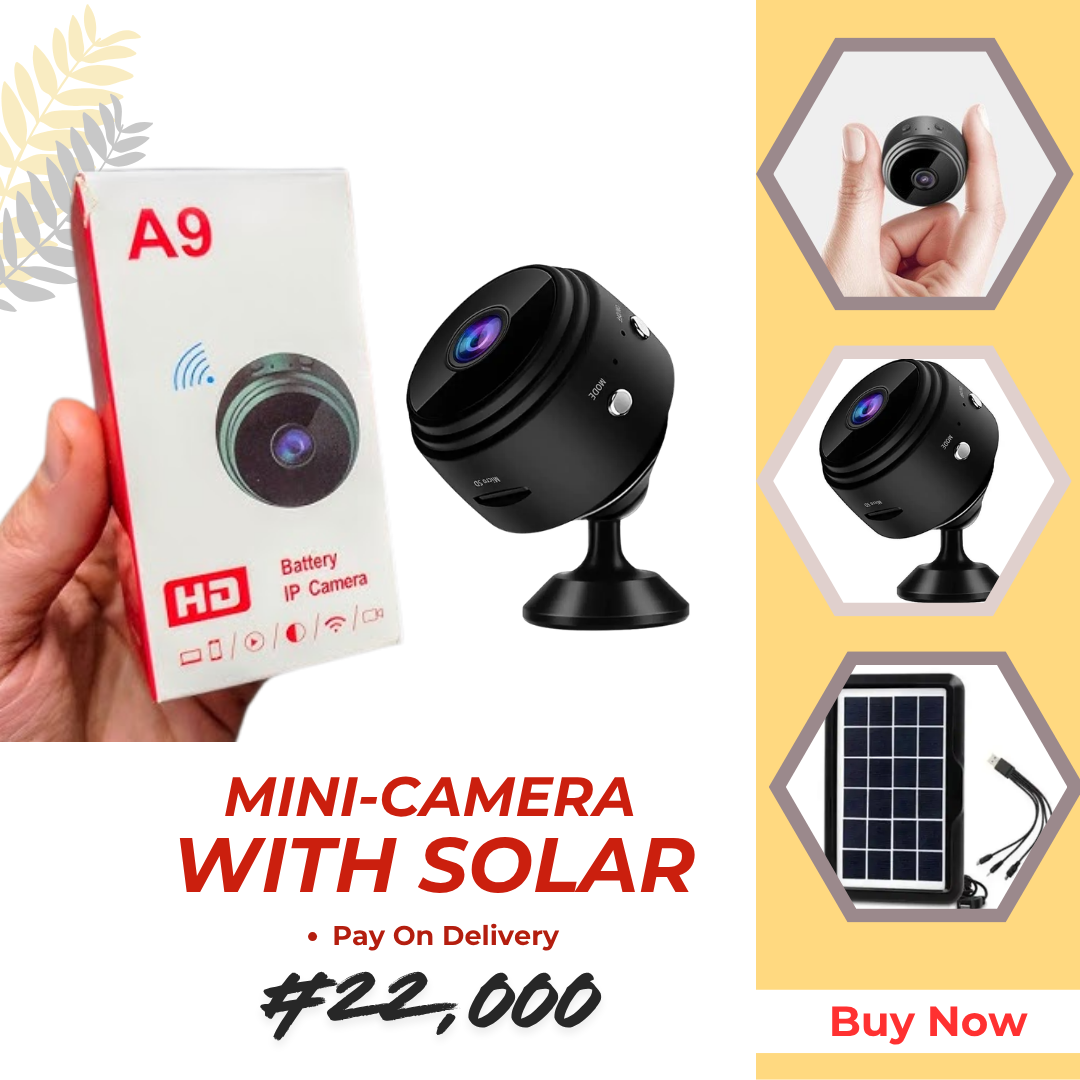 Lolademarket Facebook ad: Mini Camera with Solar - ₦22,000