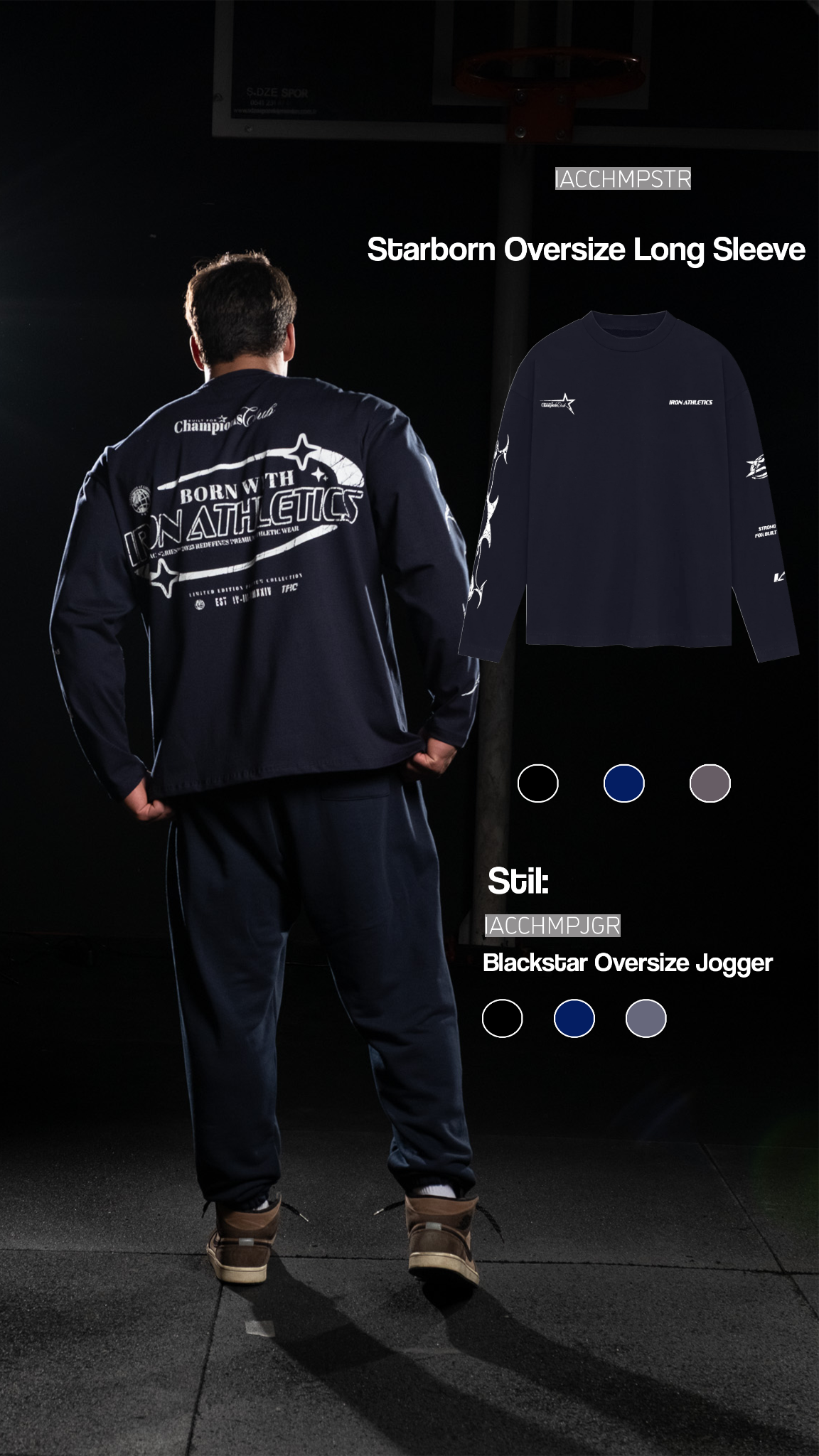 Iron Athletics Club Facebook ad: Starborn Oversize Long Sleeve T-shirt