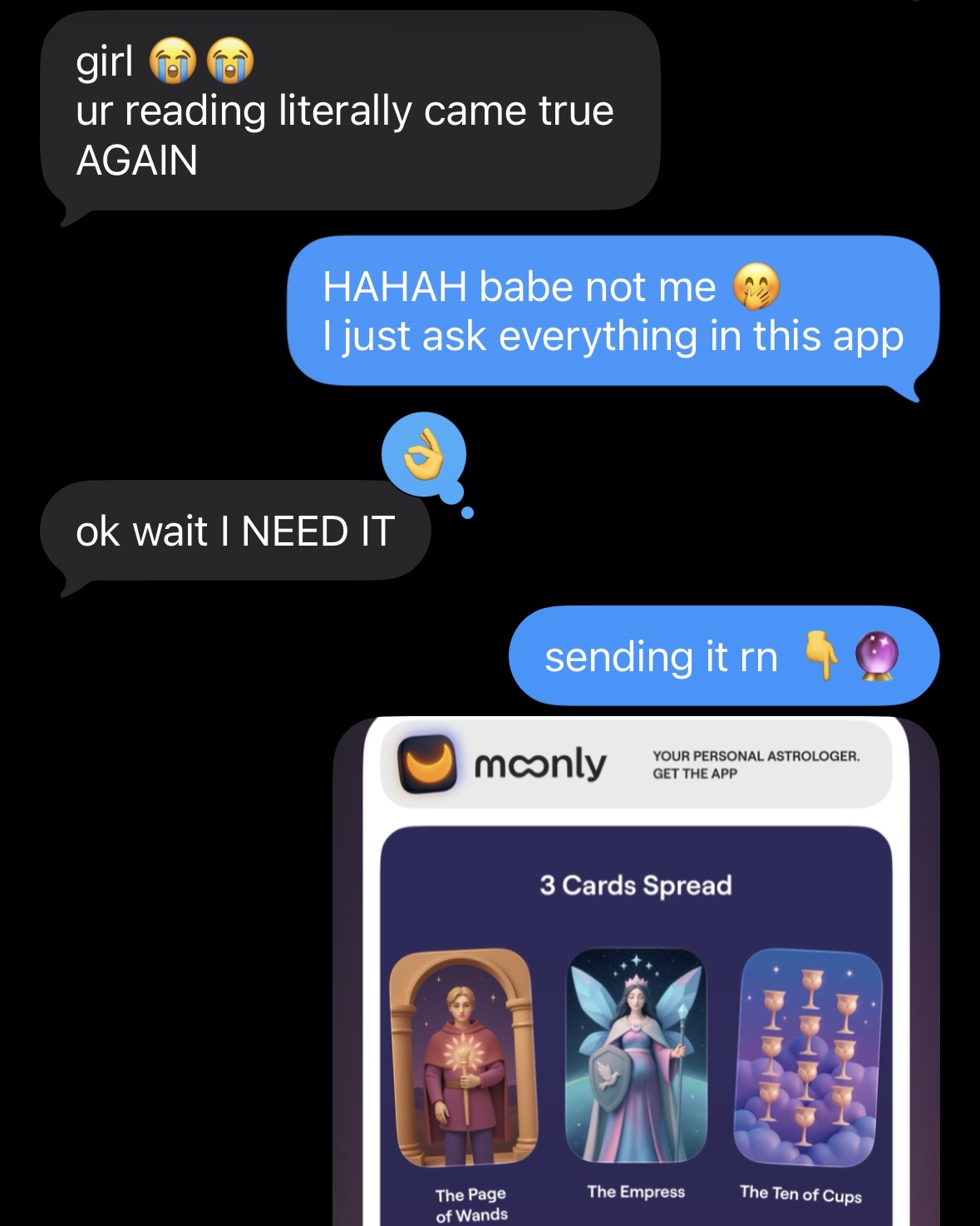 Moonly Facebook ad