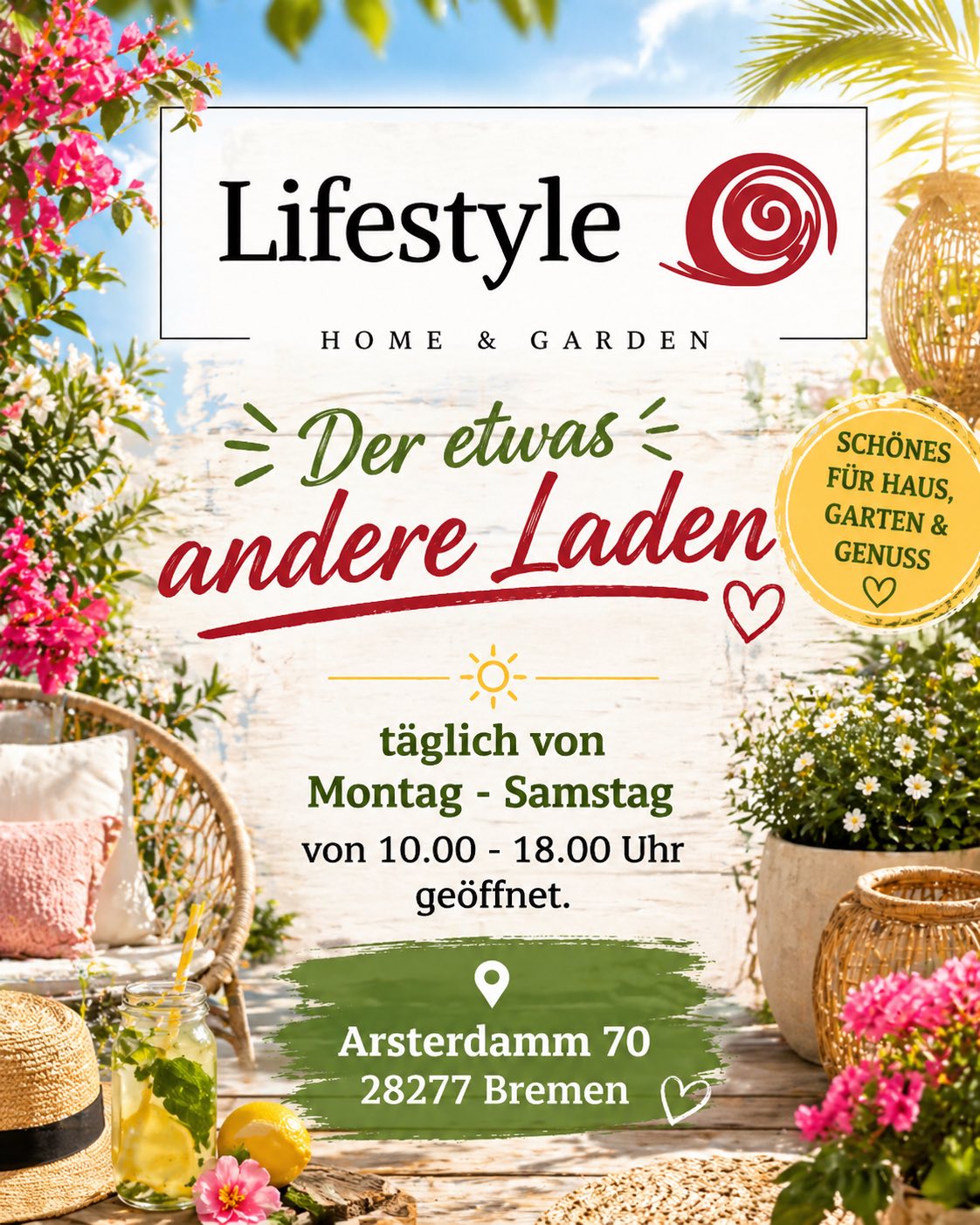 Lagerverkauf Postenhandel-Nord Facebook ad: Endlich Sonne und warm - es geht los.