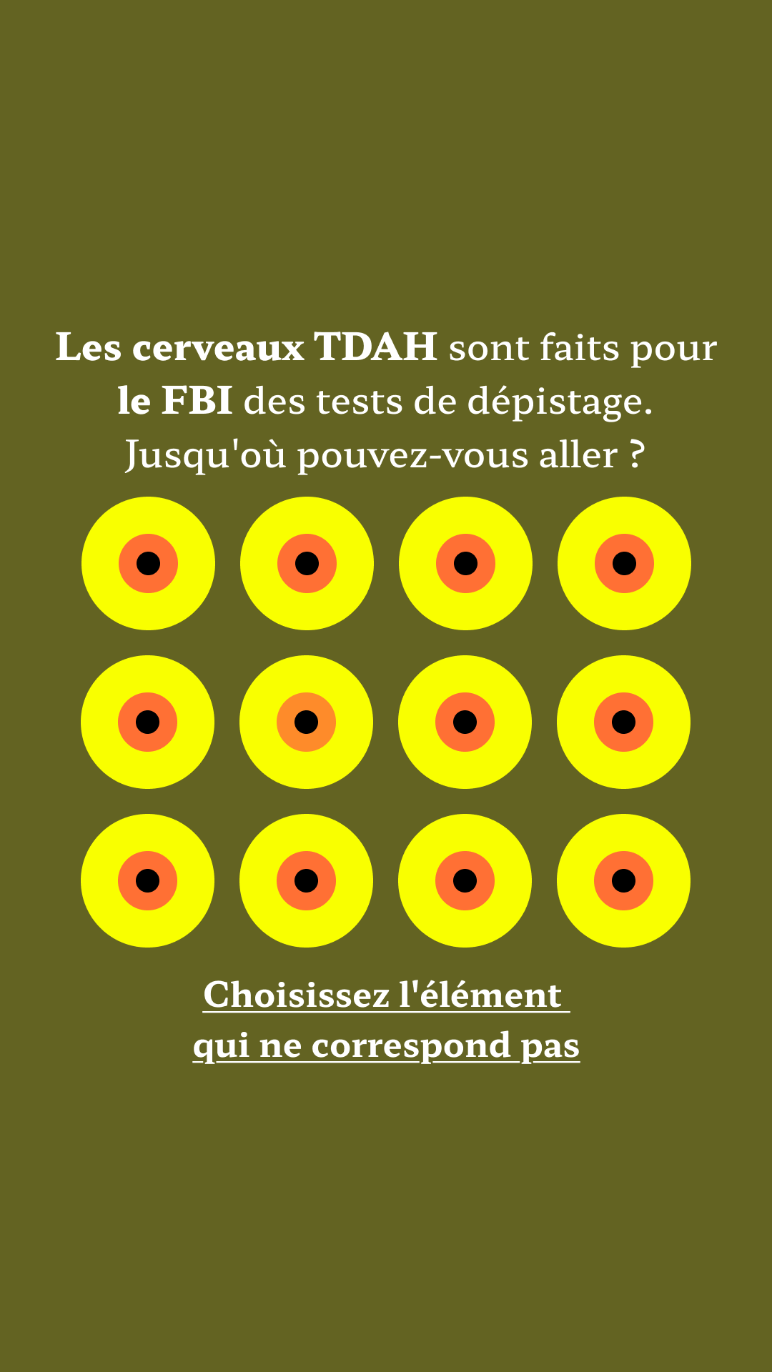 International IQ test Facebook ad