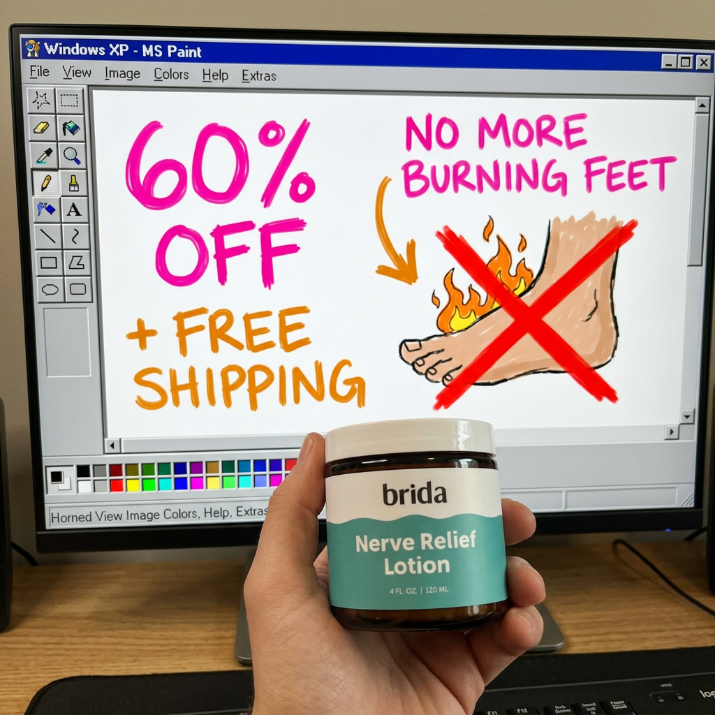 Brida Facebook ad: Brida Nerve Relief Lotion (60% OFF Today!)