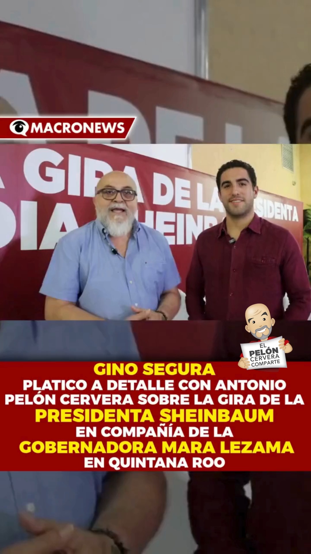 Antonio Pelón Cervera Facebook ad: Platiqué con el senador Gino Segura, quien habló…