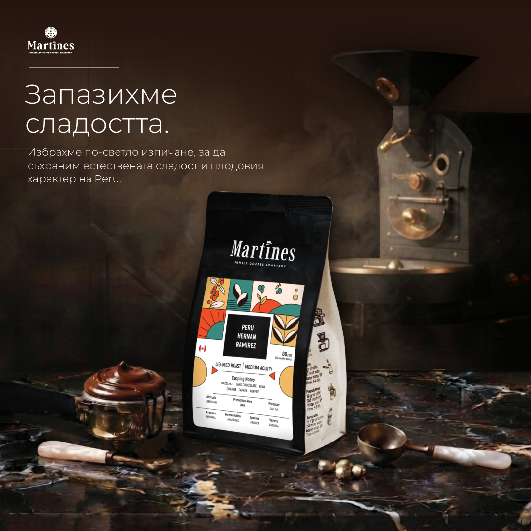 Martines Specialty Coffee Shop & Roastery Facebook ad: Peru Hernan Ramirez