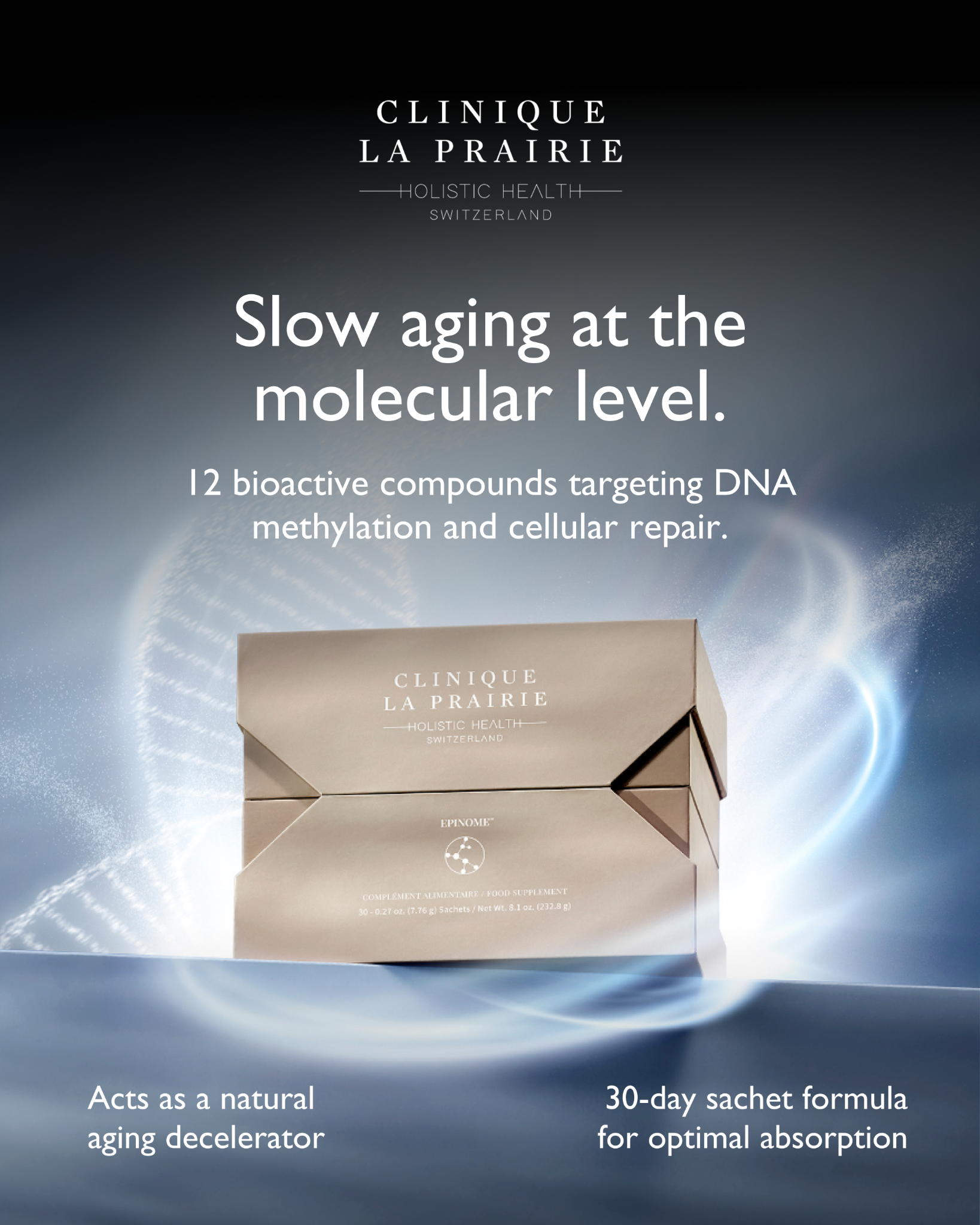 Holistic Health by Clinique La Prairie Facebook ad