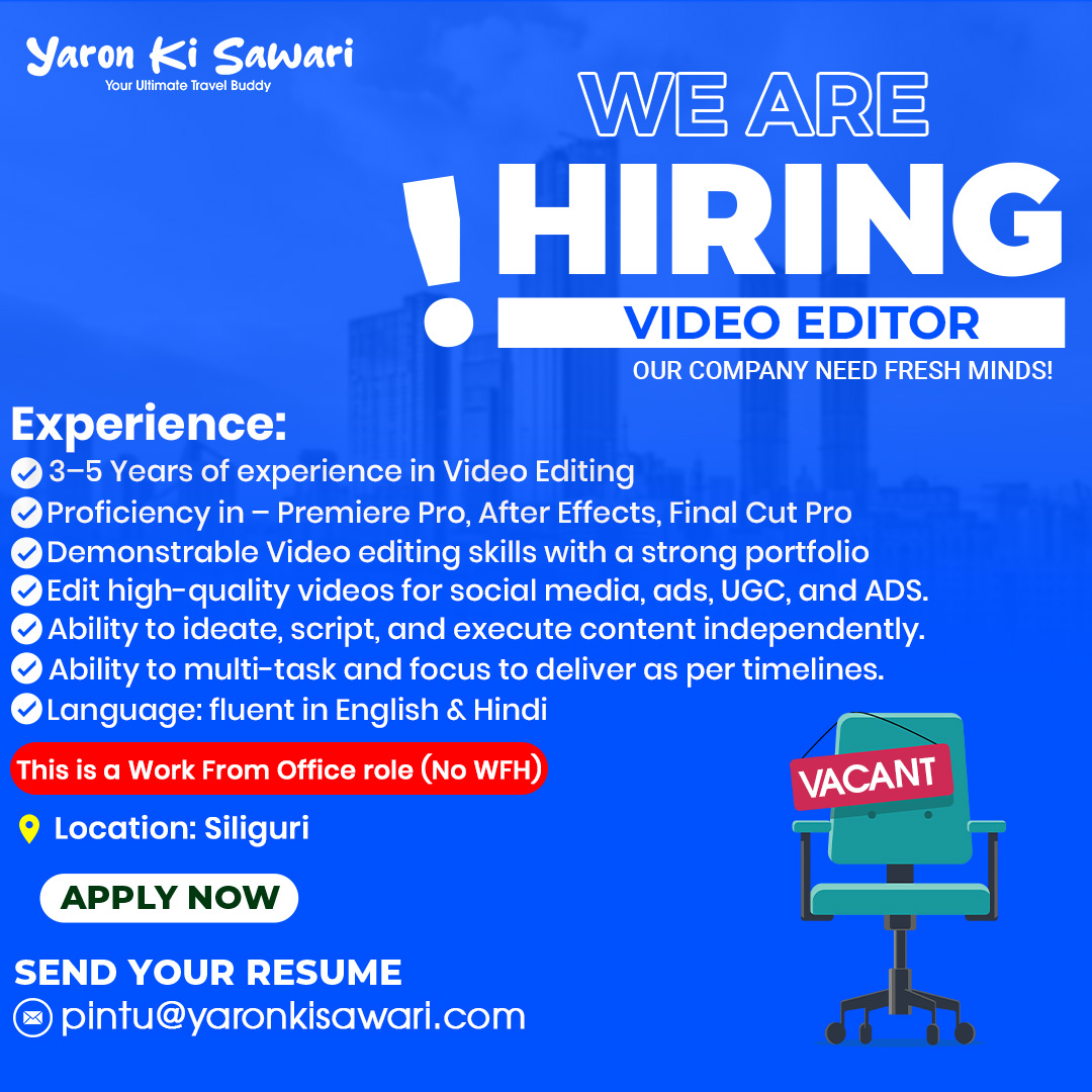 Yarokisawari Facebook ad: Send your Resume