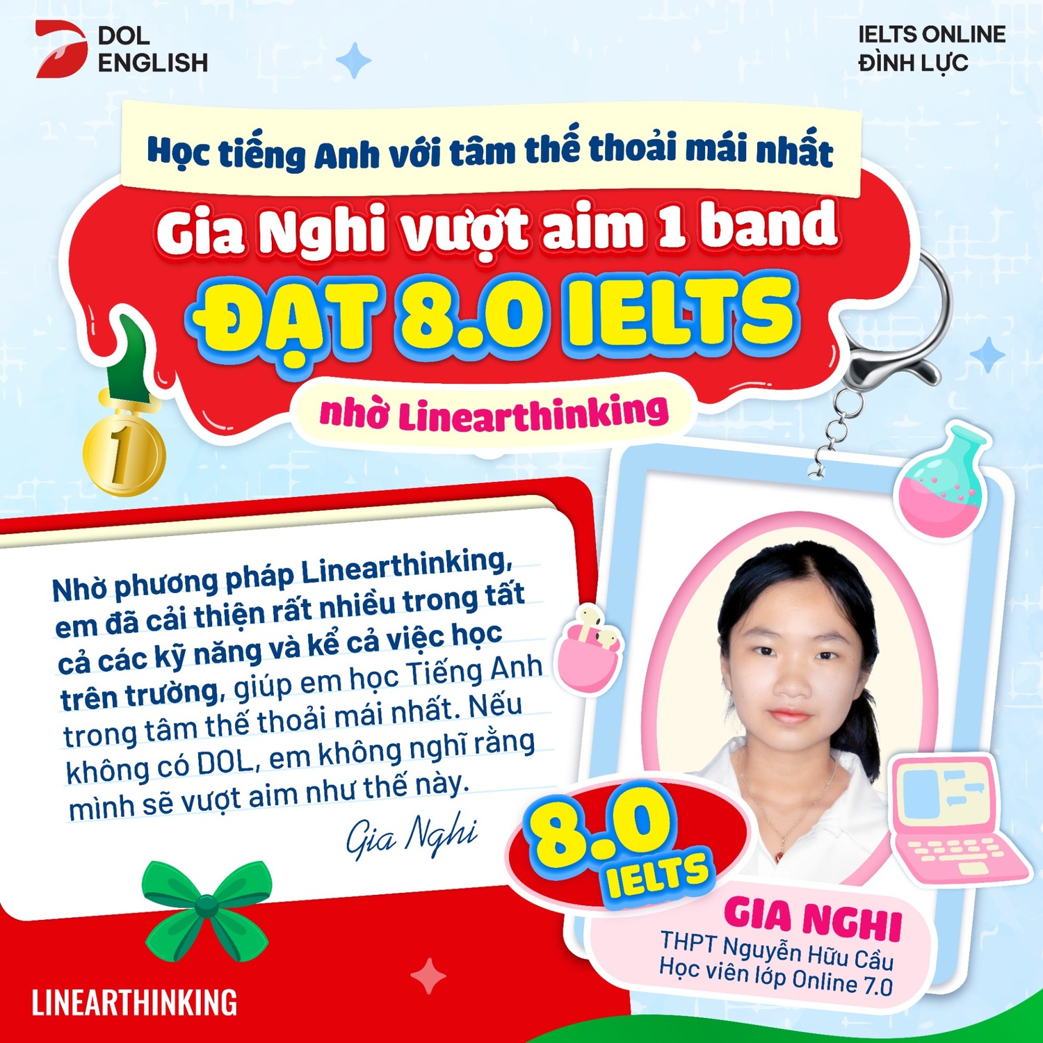 DOL Đình Lực - Học IELTS SAT TOEIC Online Facebook ad