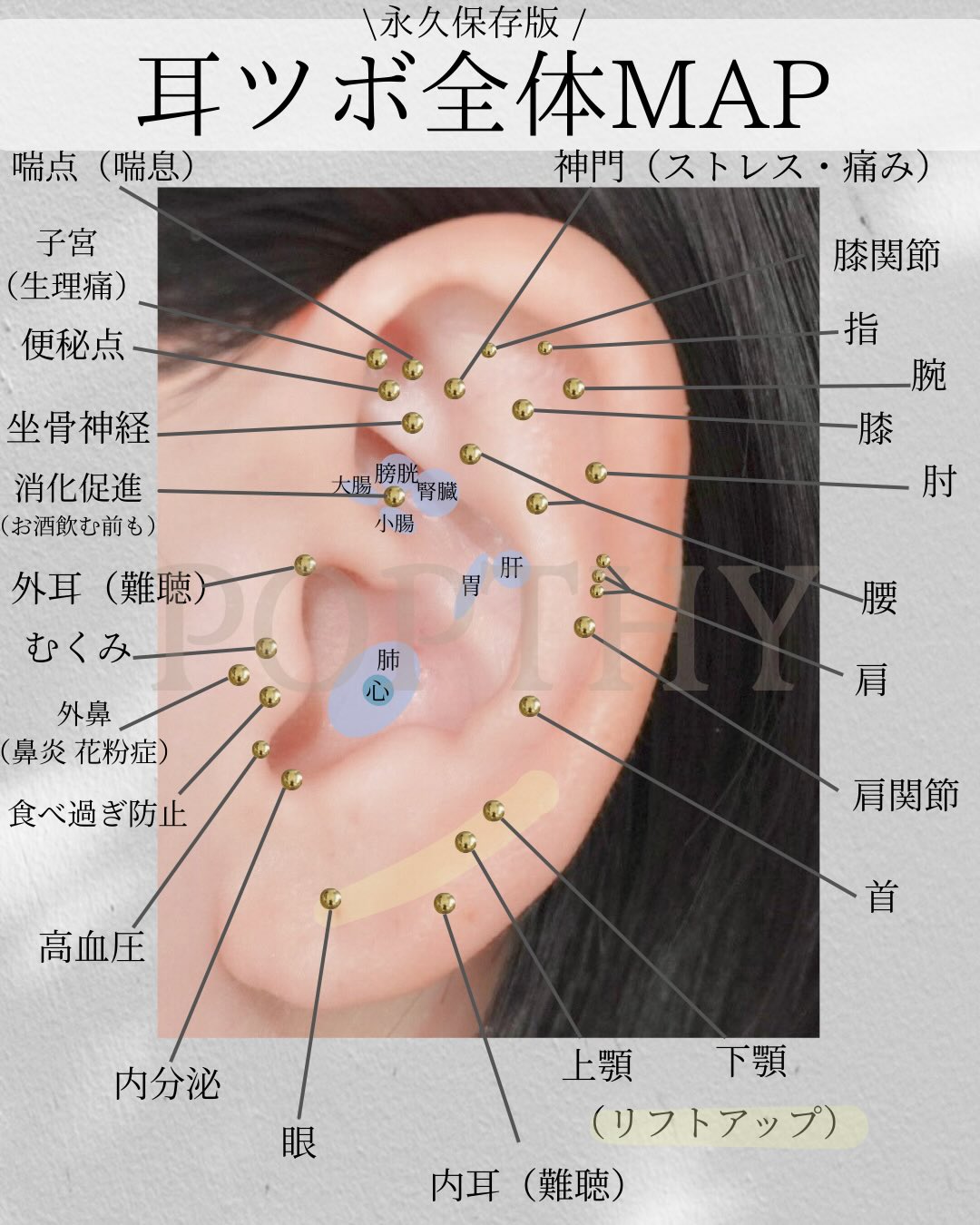 popthy_accessories Facebook ad: これさえ見れば、耳つぼの基本がすべてわかる