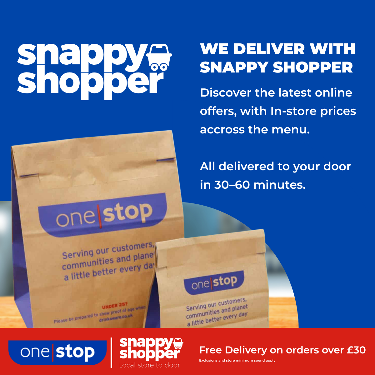 One Stop Facebook ad: Order online now