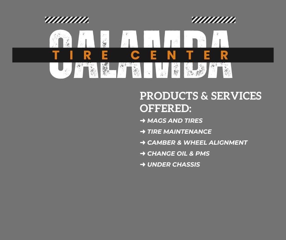 Calamba Tire Center Facebook ad: Tires/Mags/Services
