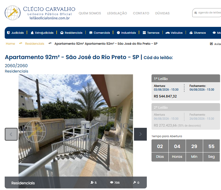 Leilão Oficial Online Facebook ad: Leilão judicial eletrônico