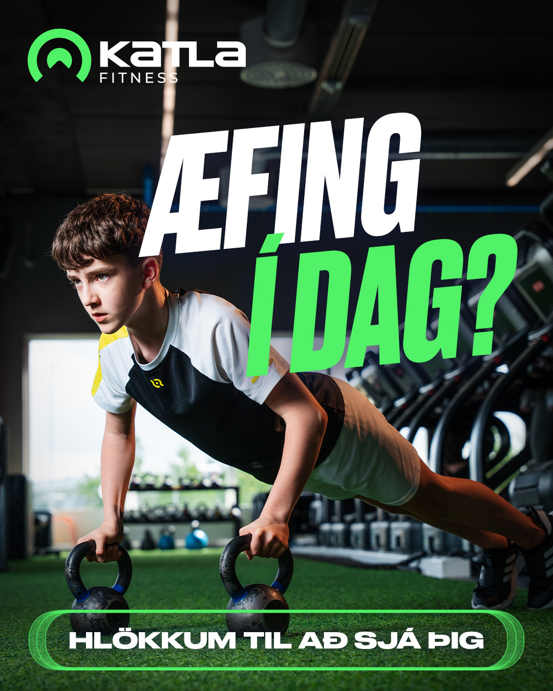 Katla Fitness Facebook ad: Æfing í dag?