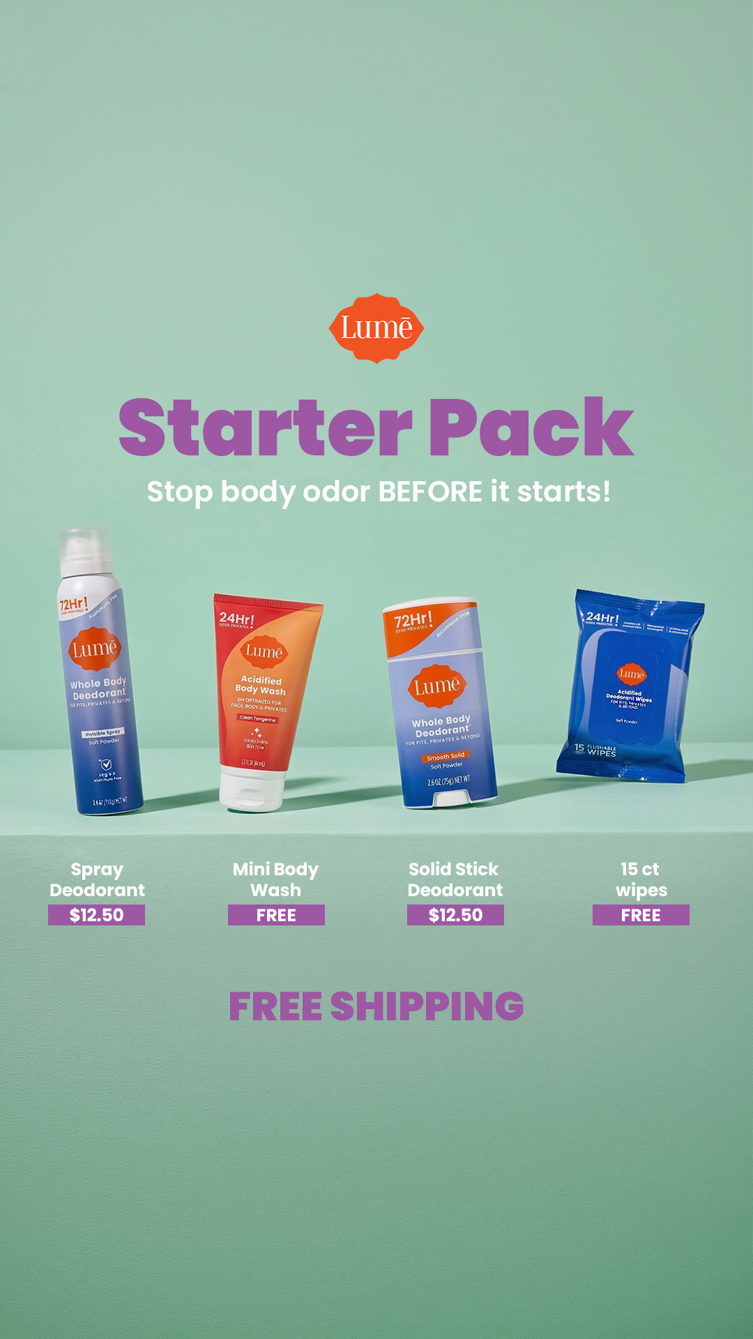 Lume Deodorant Facebook ad