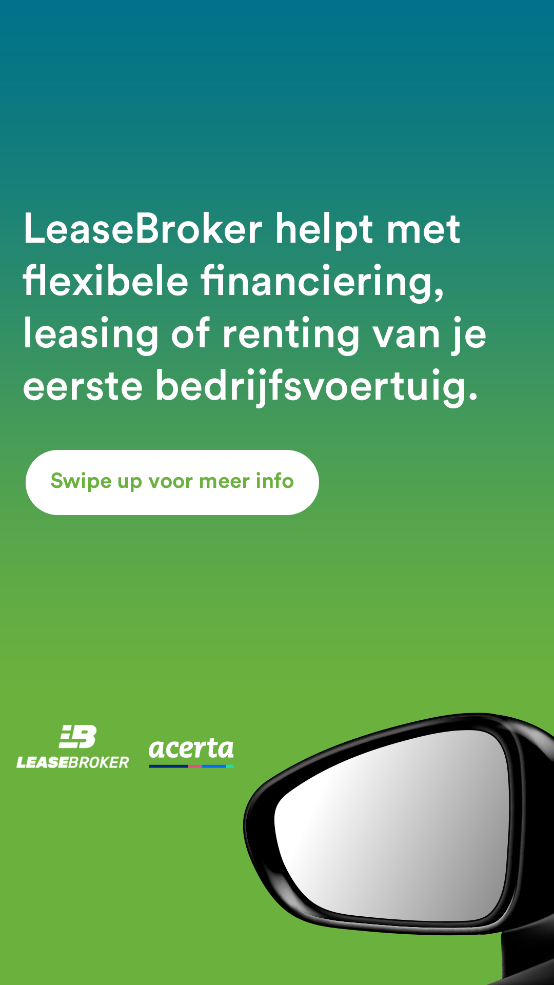 LeaseBroker Facebook ad: Je eerste bedrijfswagen: Leasing of Renting?
