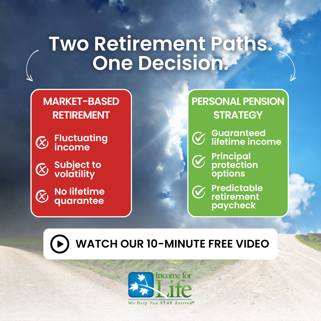 STAYretired Facebook ad: Pensions Are Disappearing. Income Doesn’t Have To.