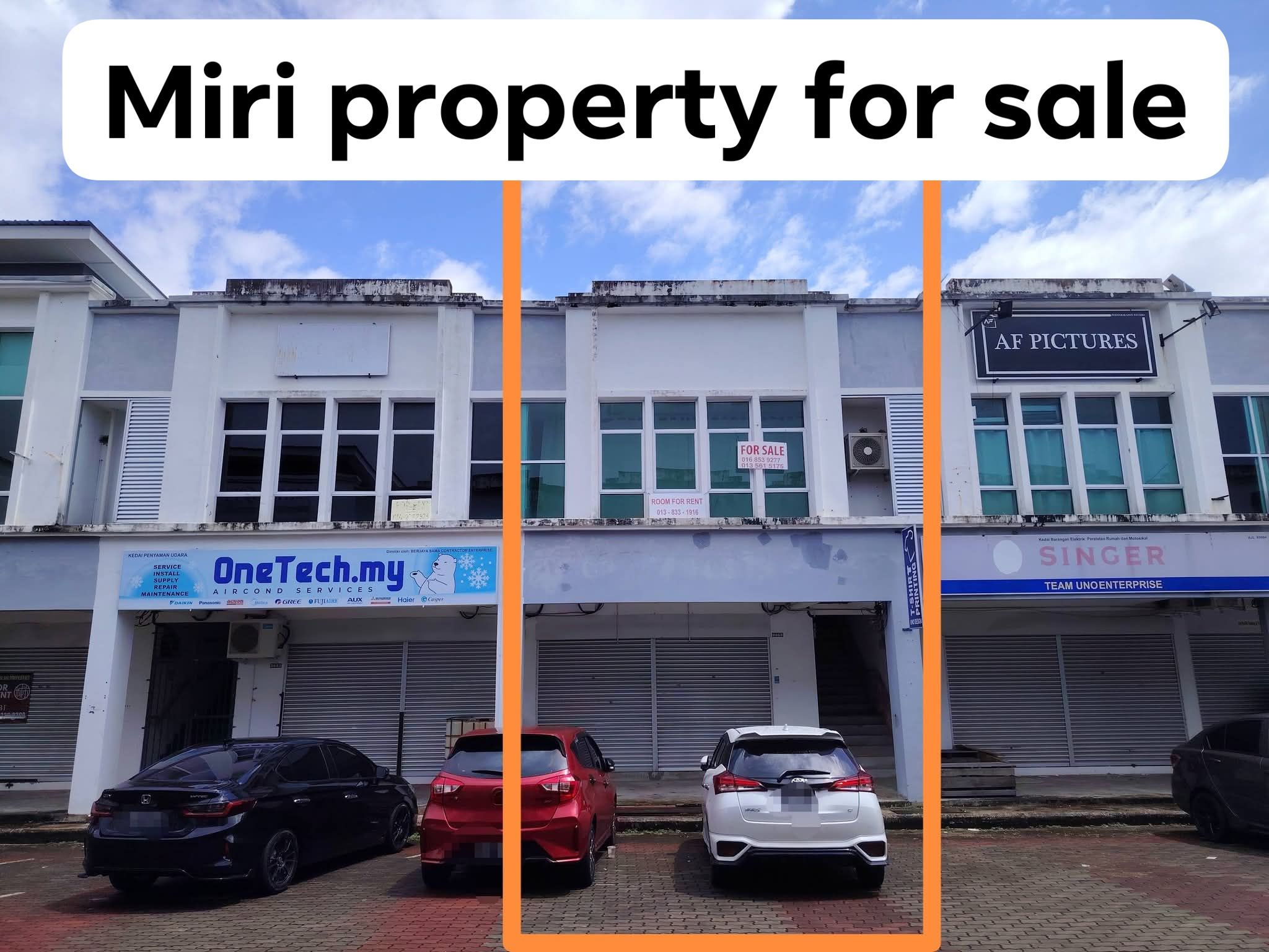Miri Property For Sale Facebook ad: Double storey Intermediate shop for sale