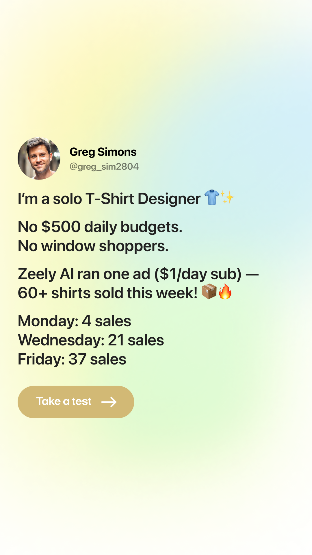 Zeely Facebook ad