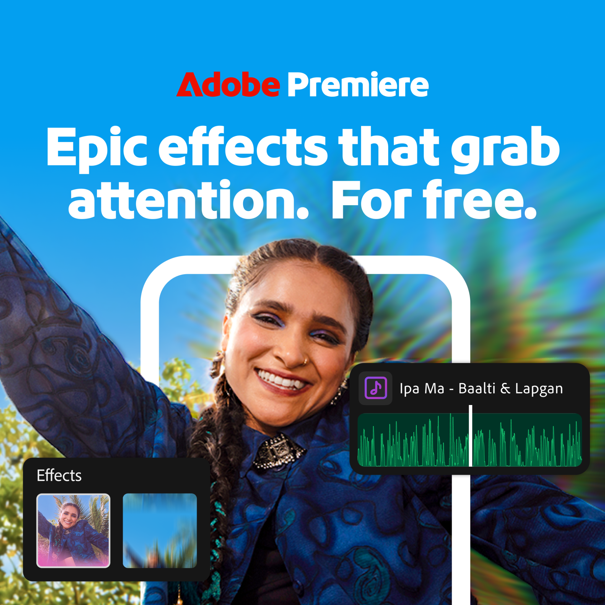 Adobe Video Facebook ad: Adobe Premiere on mobile