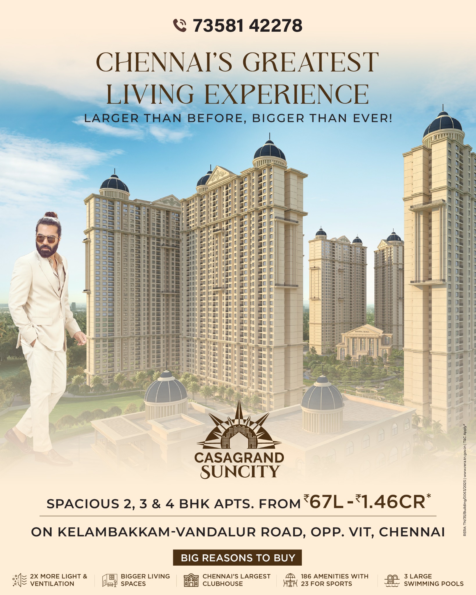 The Greatest Living Experience Facebook ad: Roman-Themed Luxury Living Now Starts at 67L, Bigger…