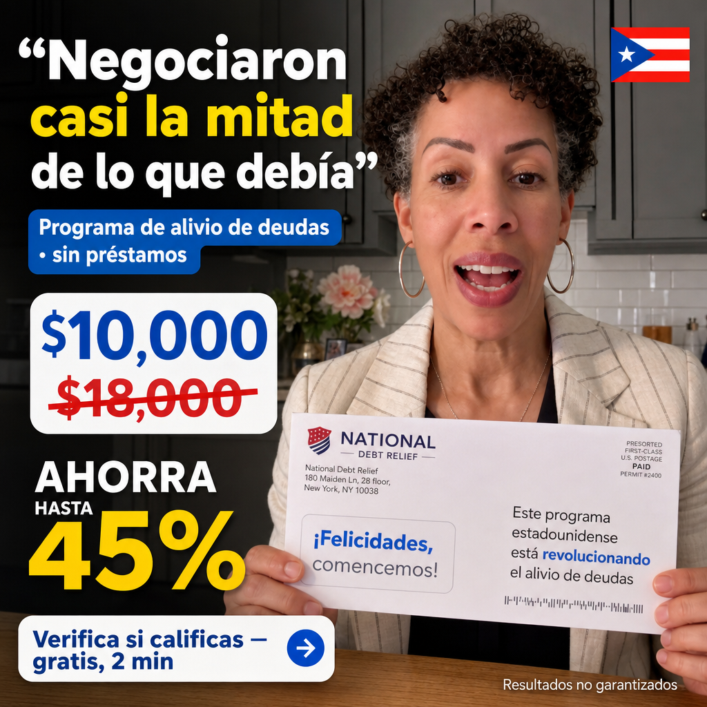 Debt Coach Facebook ad: Programa Nacional de Alivio de Deuda