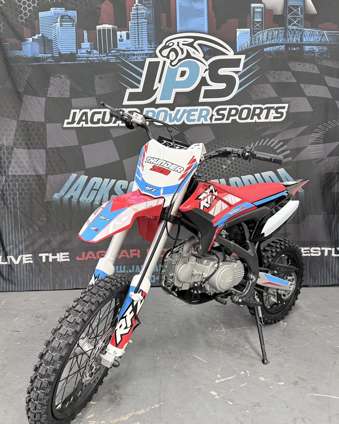Jaguar Power Sports Facebook ad: DIRT BIKES & ATVs FROM 70cc ALL THE…