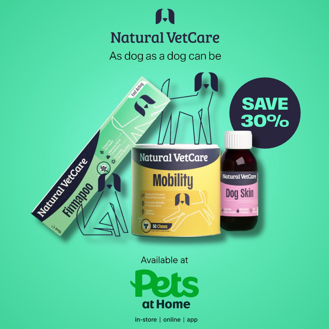 Natural VetCare Facebook ad: Find us at Pets At Home
