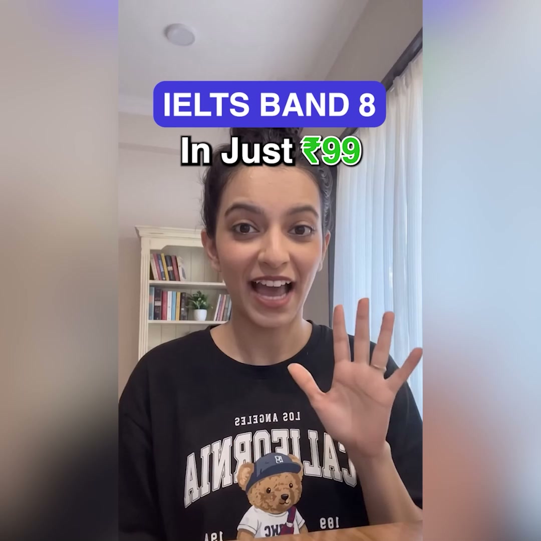Leap IELTS Facebook ad: IELTS Band 8 for ₹99 Only