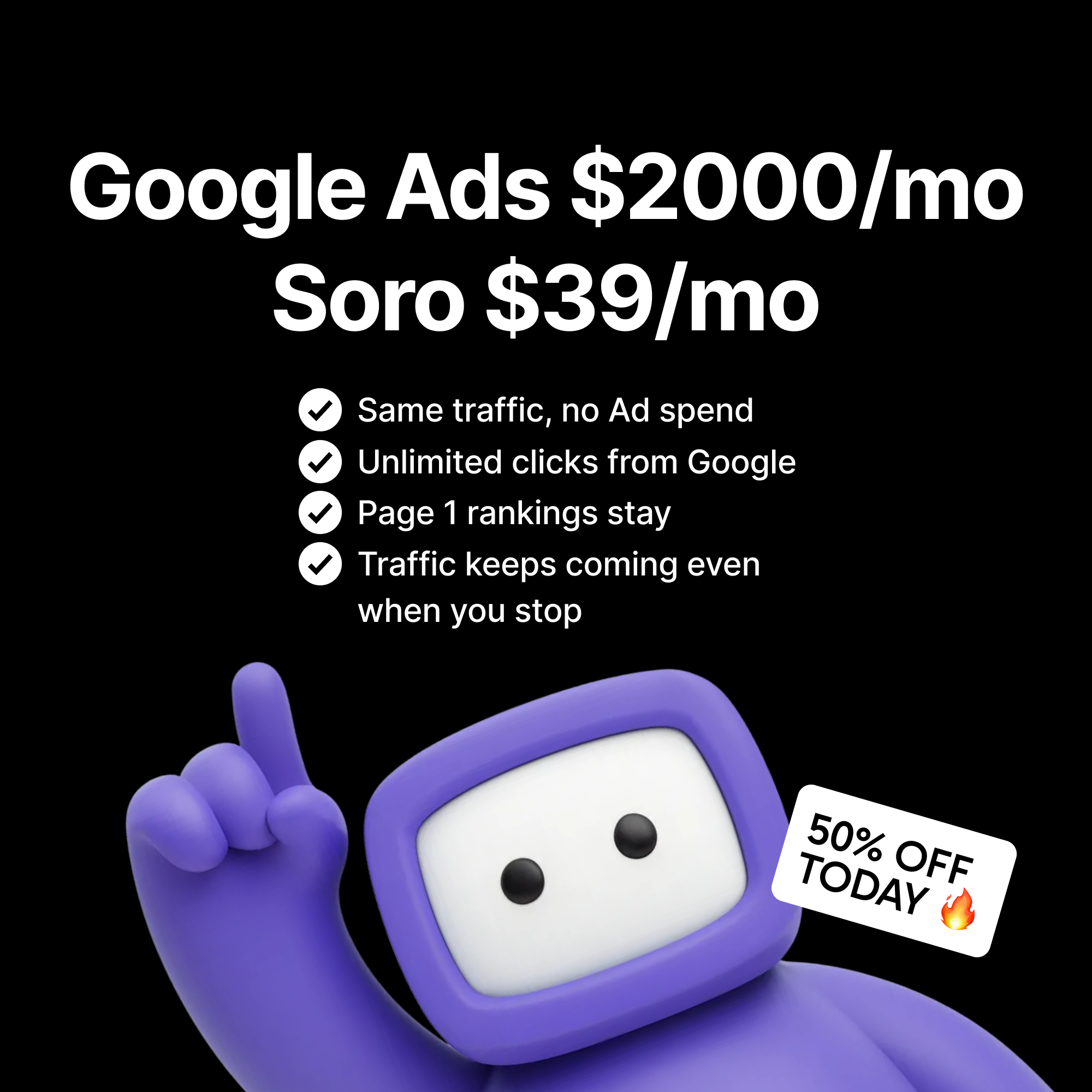 Soro SEO Facebook ad