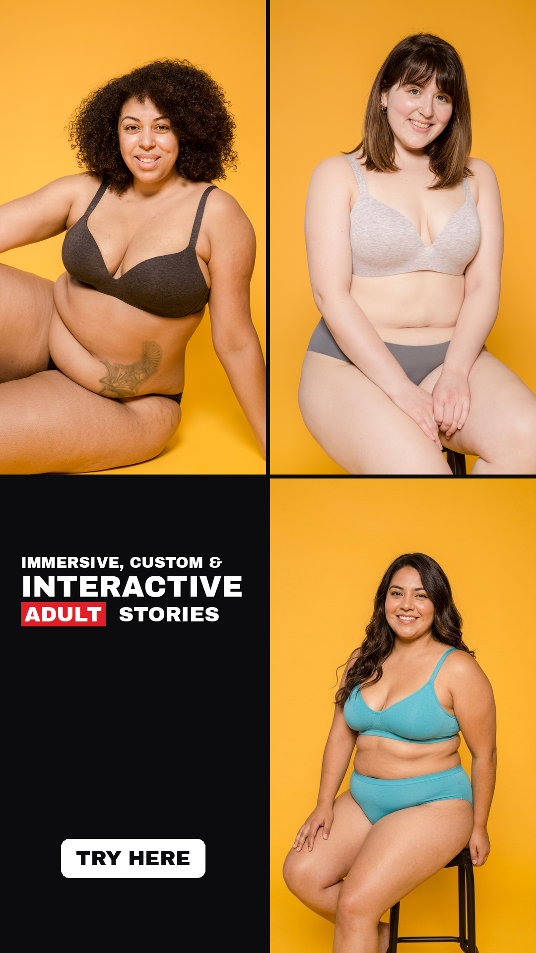 Stuff So Sweet Facebook ad: Interactive Adult Stories