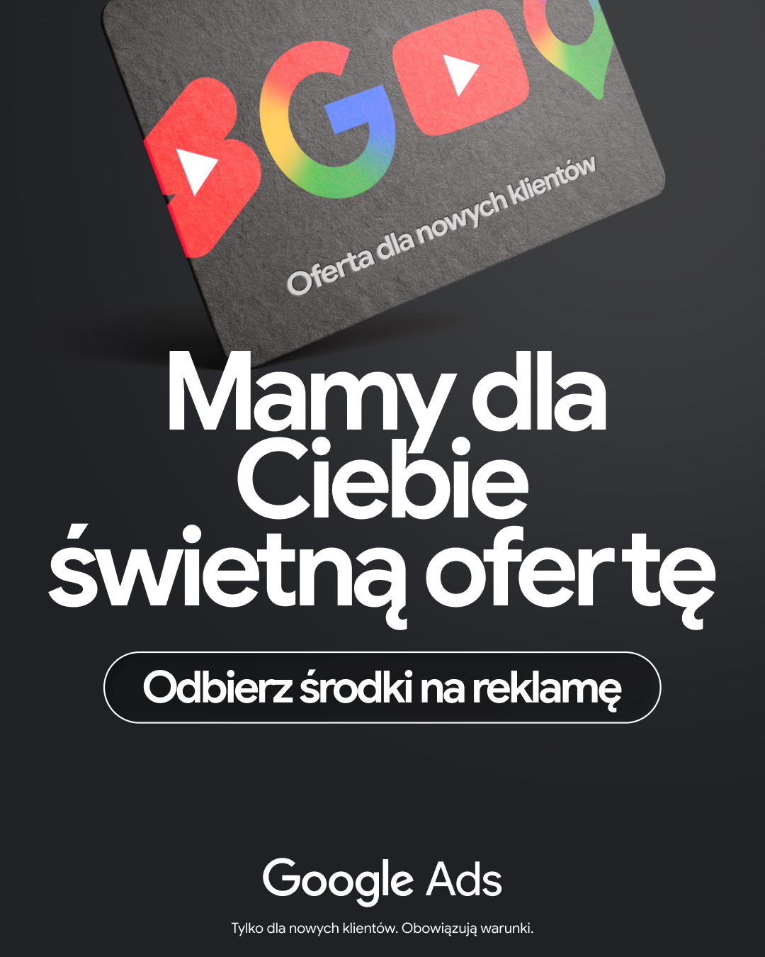 Google Ads Facebook ad: Odbierz swoje środki na reklamę