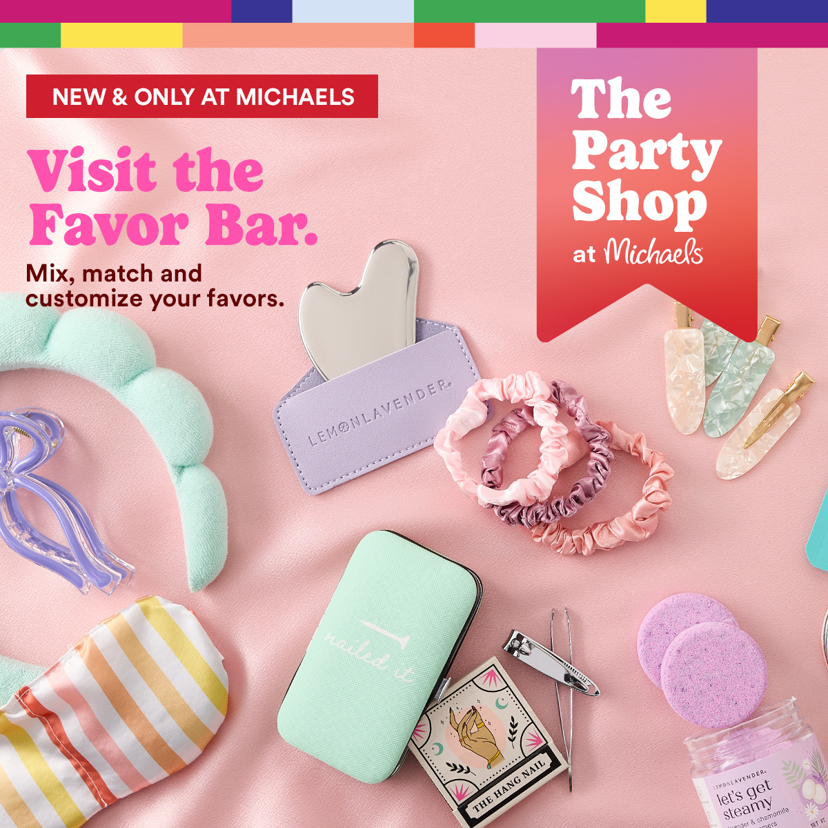Michaels Stores Facebook ad: Customize your favors.