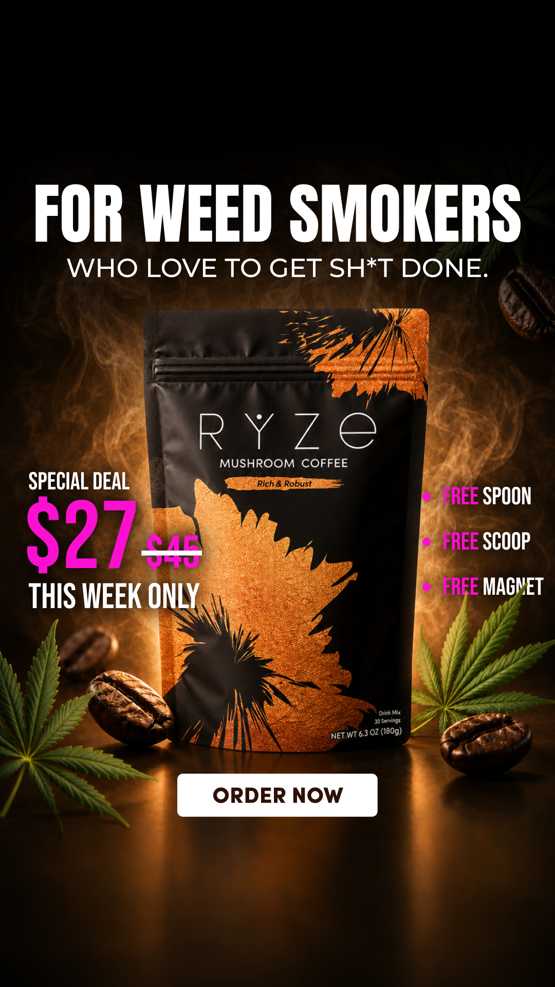 RYZE Superfoods Facebook ad