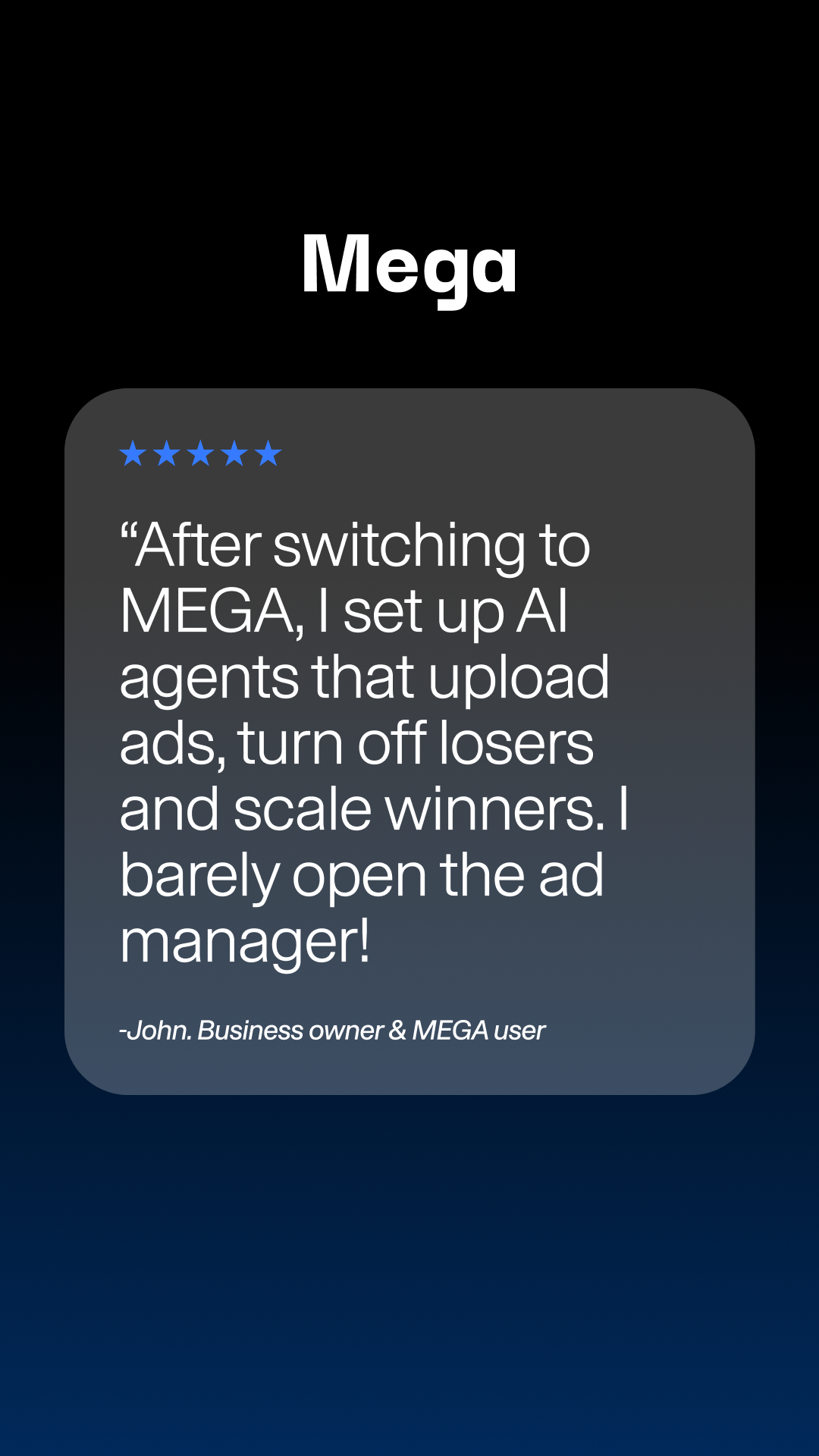 MEGA AI Facebook ad