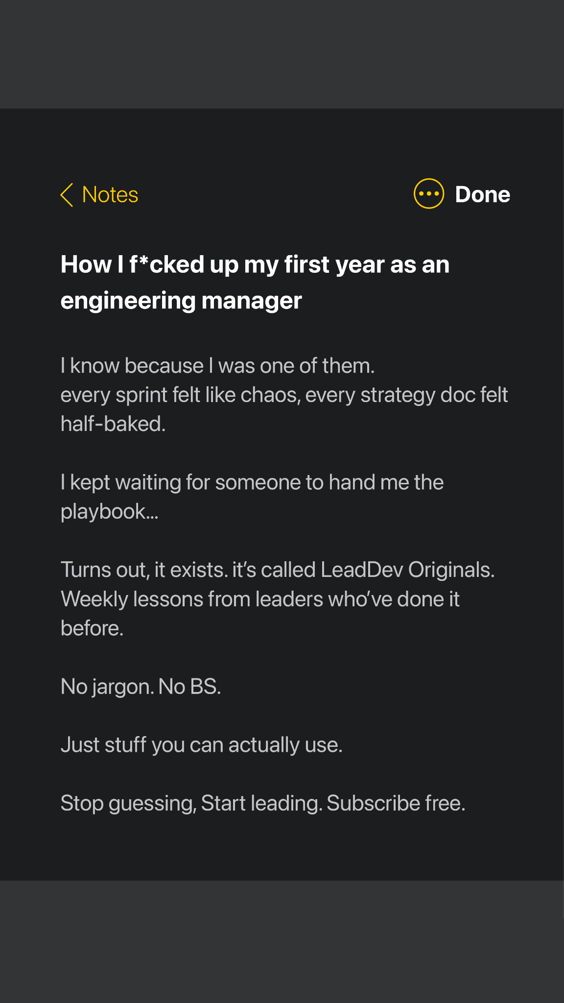 LeadDev Facebook ad from Mar 11, 2026