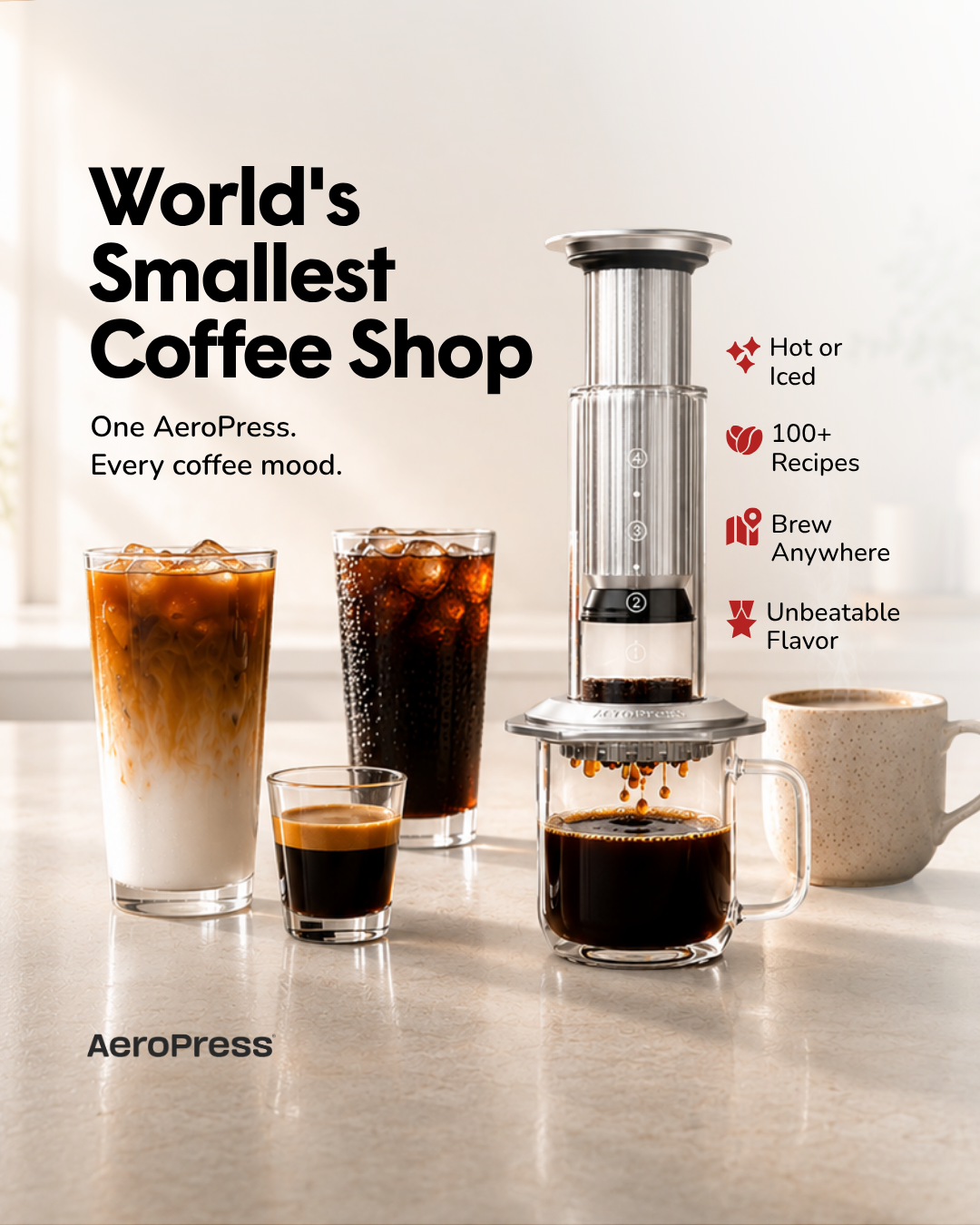 AeroPress Facebook ad