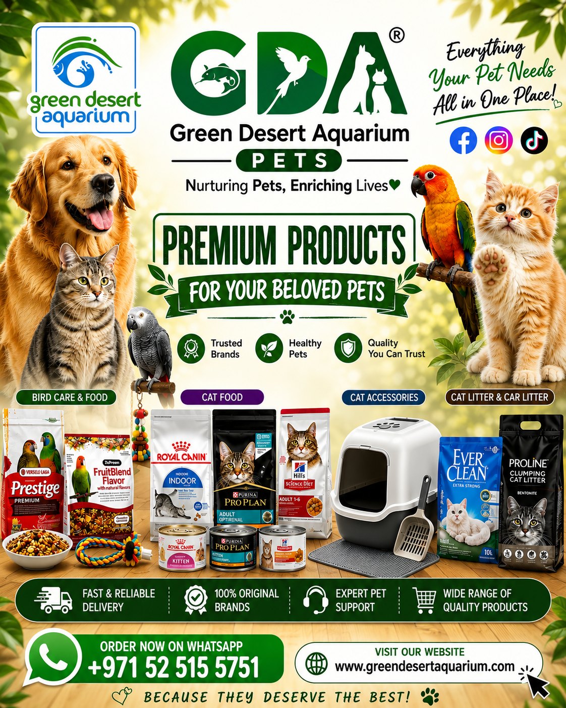 GDA - Pet Products Facebook ad: Exciting News from Green Desert Aquarium!
