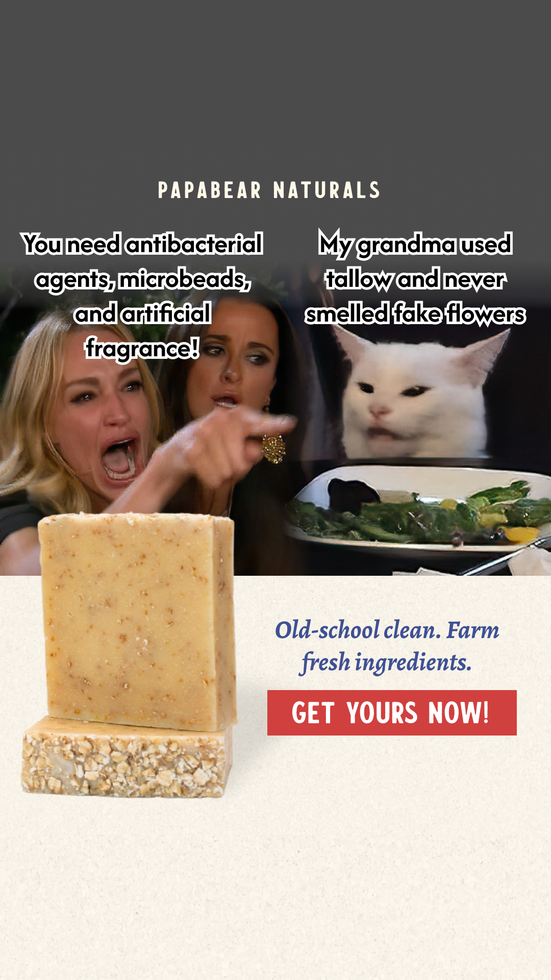 Papabear Naturals Facebook ad