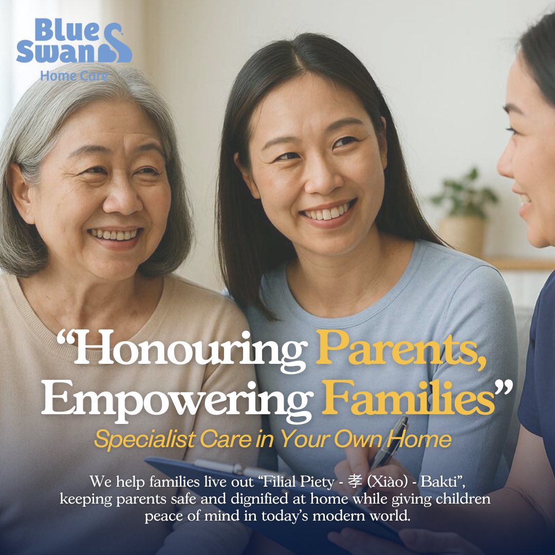 Blue Swan Home Care Facebook ad: Honouring parents, empowering families