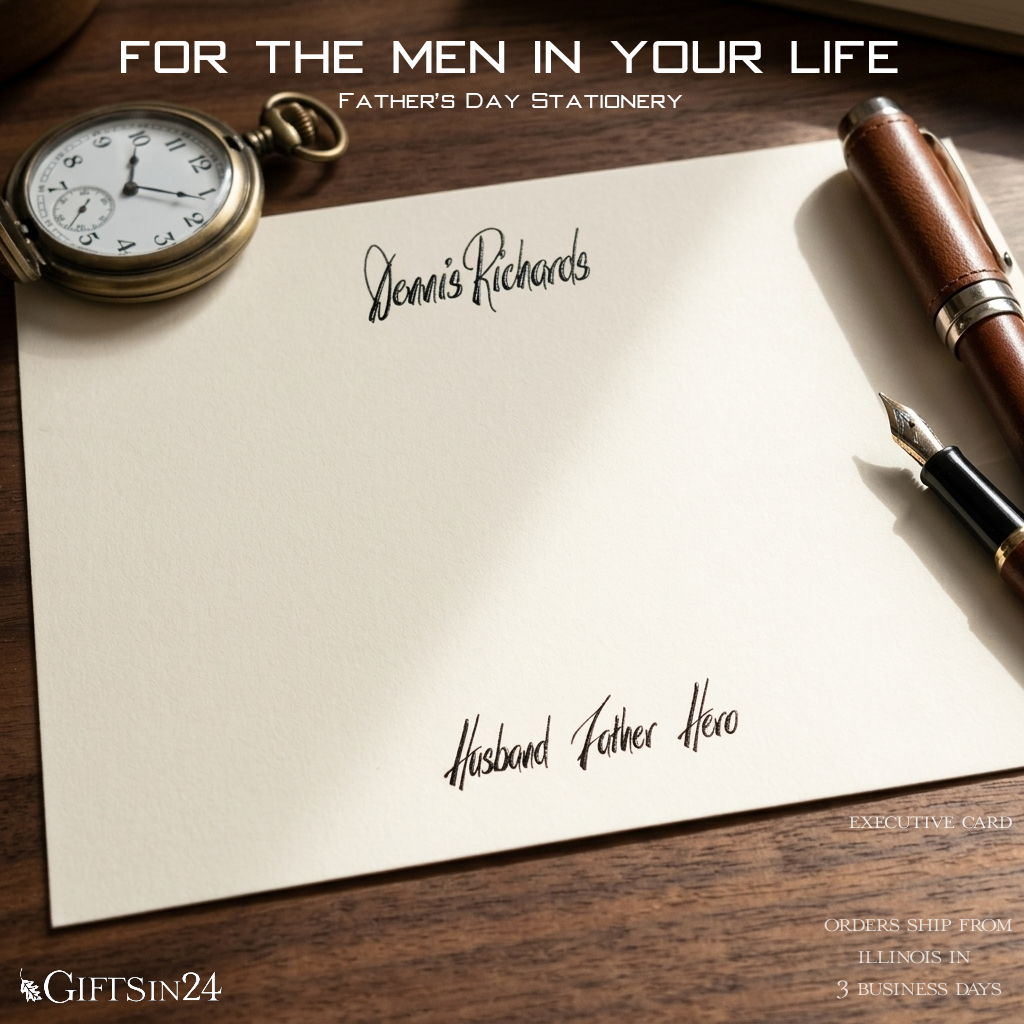 Gifts in 24 - Personalized Stationery and Custom Printed Gifts Facebook ad: Executive Style, Personalized