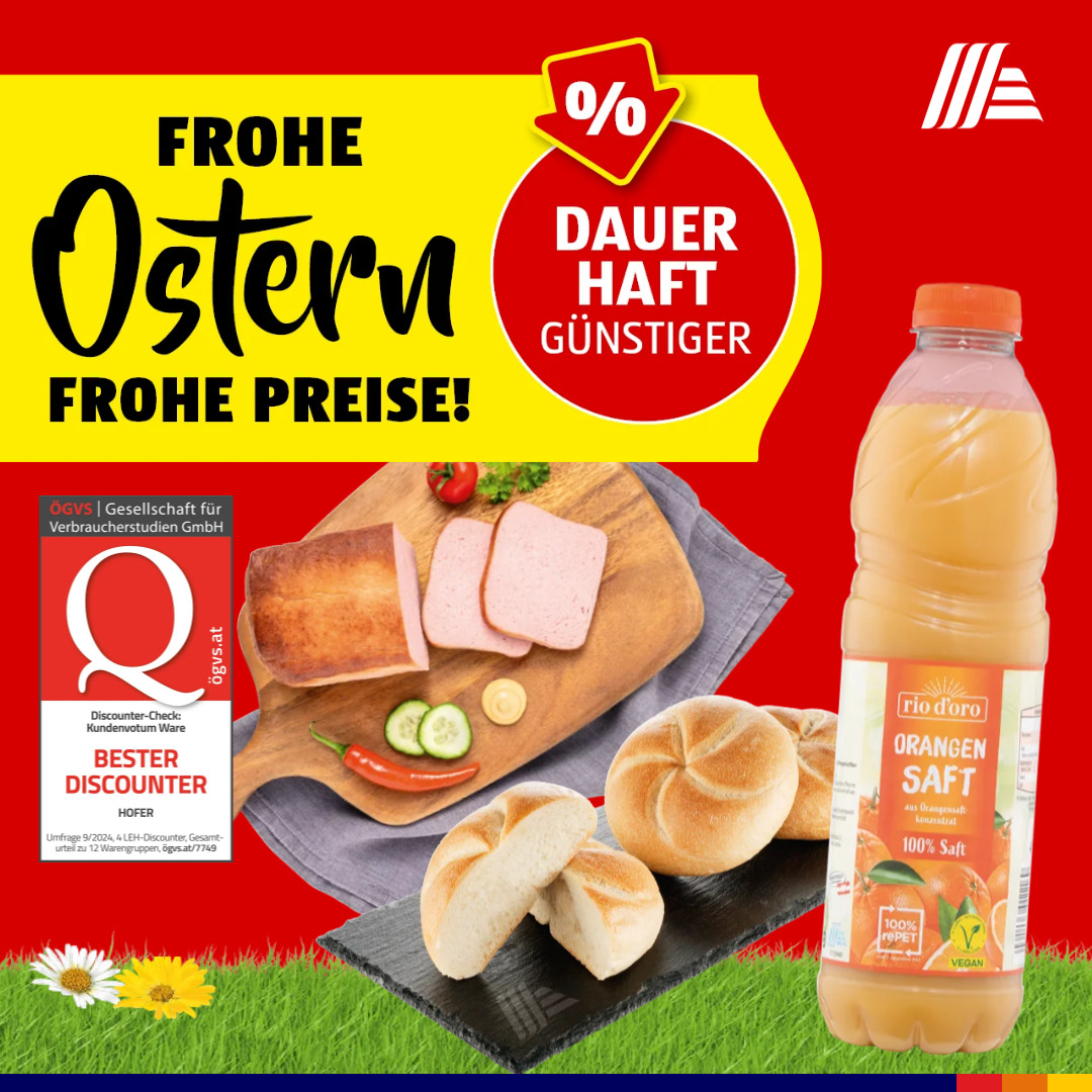 HOFER Österreich Facebook ad: Auf den HOFER Preis ist Verlass!