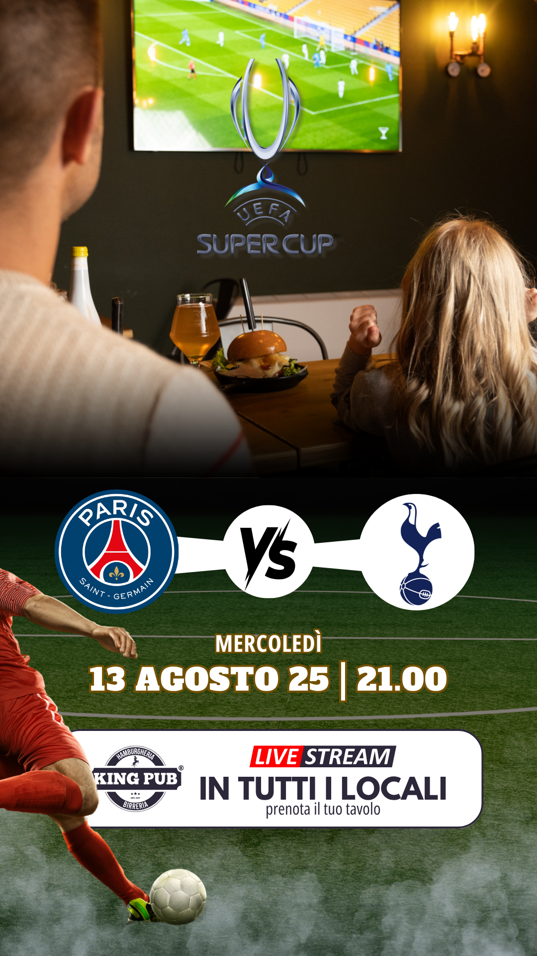 KING PUB Facebook ad: Tutto il calcio al KING PUB