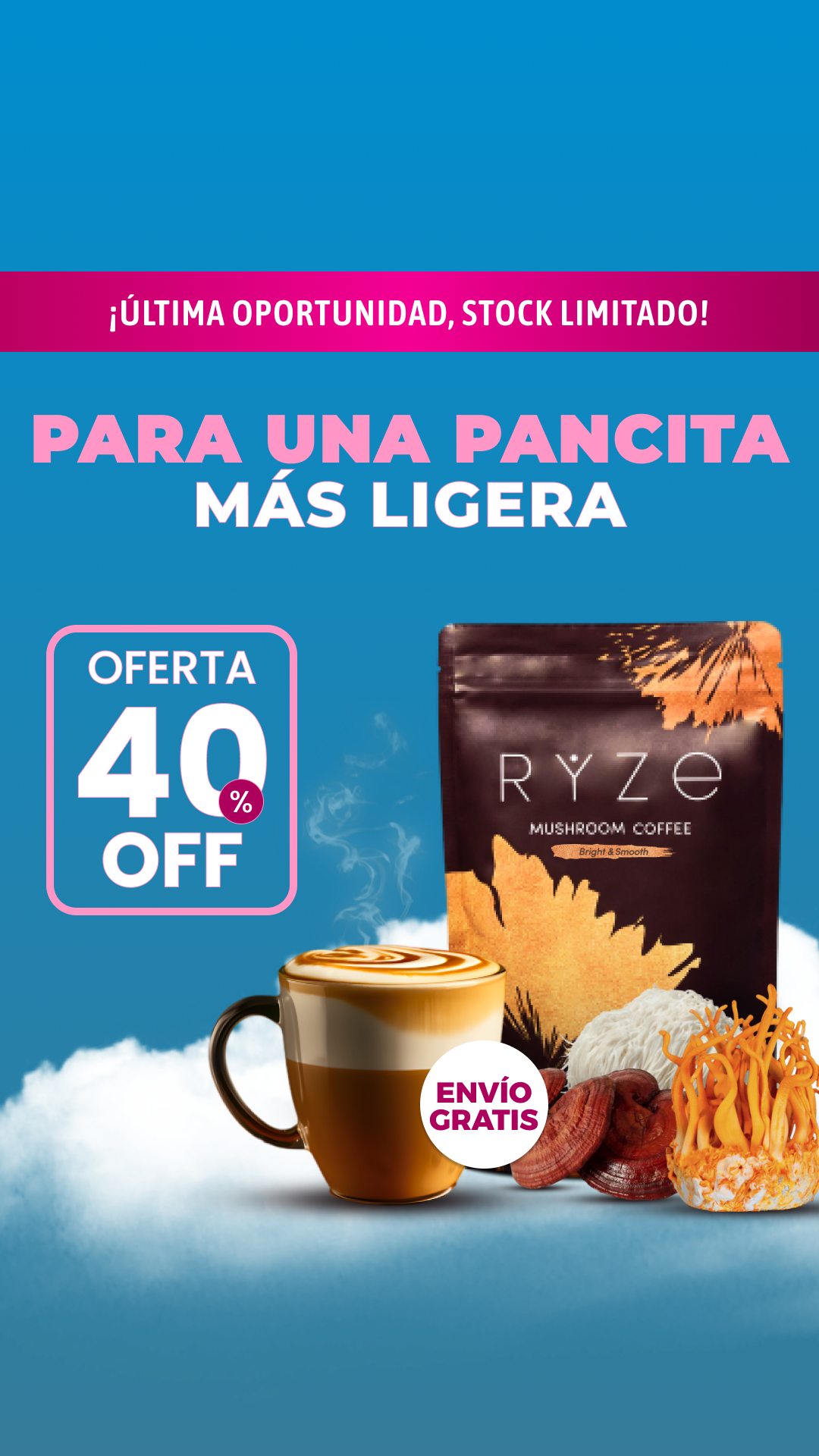 RYZE Superfoods Facebook ad