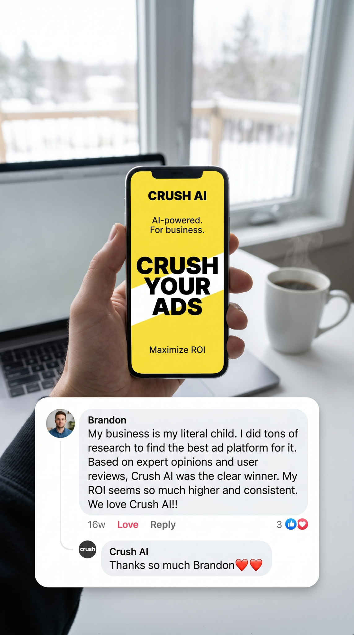 trycrush.ai Facebook ad