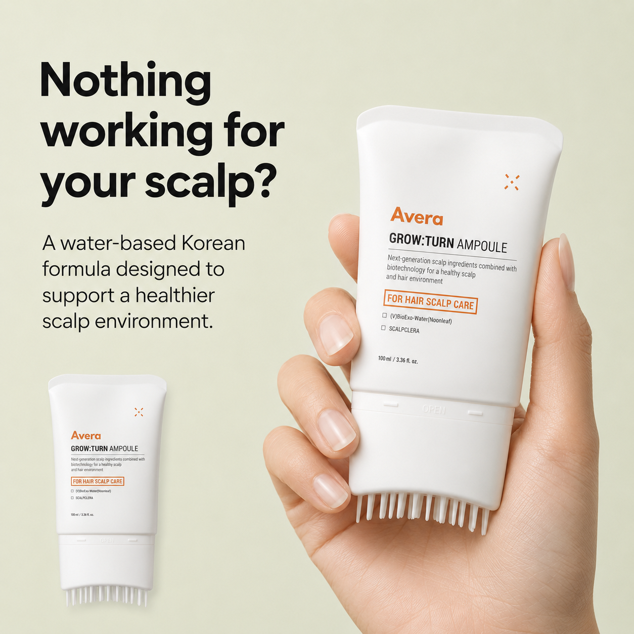 Avera Facebook ad: Korea's #1 Hair Growth Serum