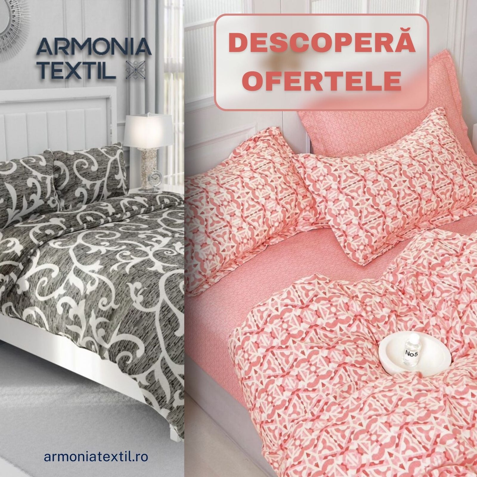 ArmoniaTextil.ro Facebook ad from Oct 6, 2024
