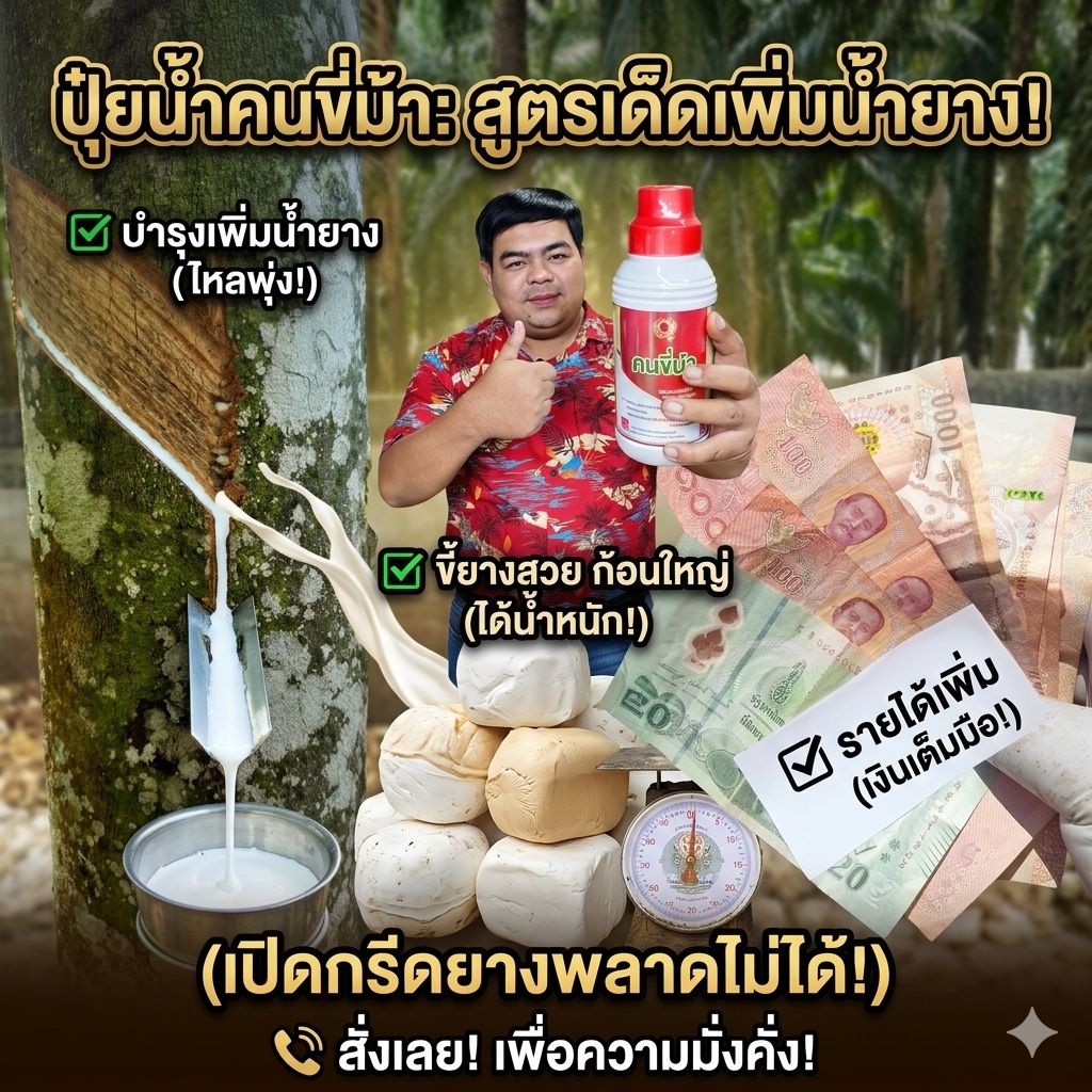 หนุ่มทองแดง แหลงไหรให้เทือน Facebook ad: เปิดกรีดรอบนี้. ต้อง ปุ๋ยน้ำฅนขี่ม้า เท่านั้น!