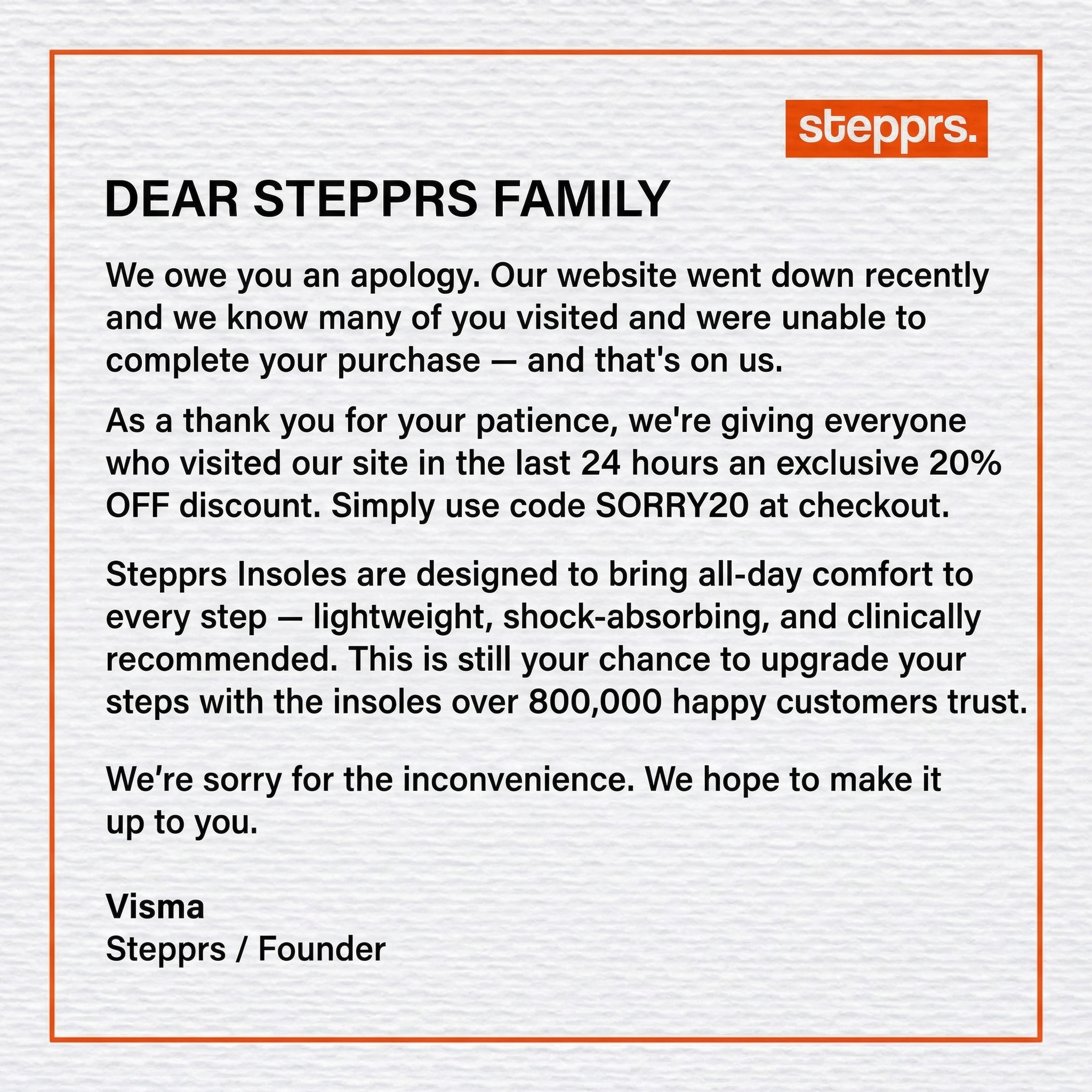 Stepprs Facebook ad