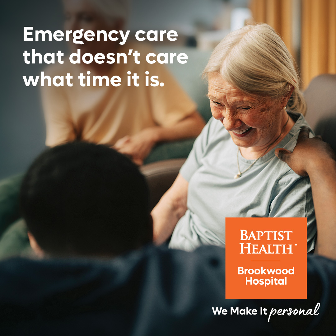 Baptist Health Facebook ad: ER Care and understanding never waits.