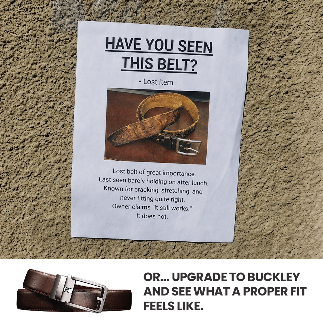 Buckley Belts Facebook ad